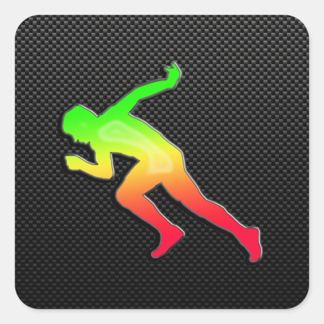 Adesivo Quadrado Sleek Running (Frente)