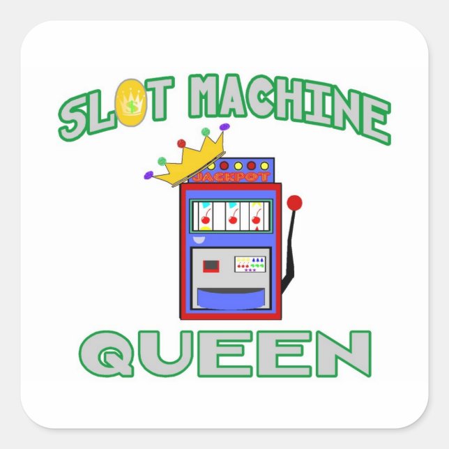 Adesivo Quadrado Slot Machine Queen (Frente)