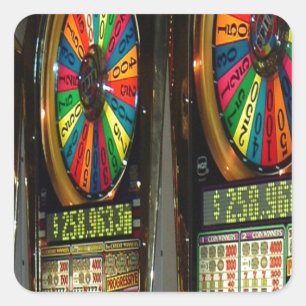 Adesivo Quadrado Slots machines de Las Vegas