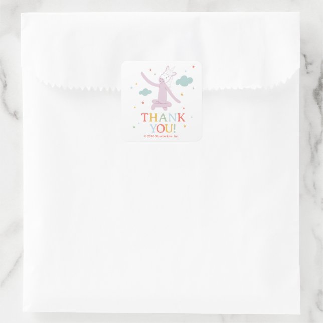 Adesivo Quadrado Slumberkins Unicorn Thank You (Bolsa)
