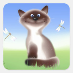 Adesivo Quadrado Sly Cat