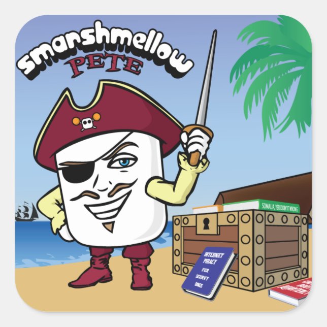 Adesivo Quadrado Smarshmellow Pete - Sticker (Frente)
