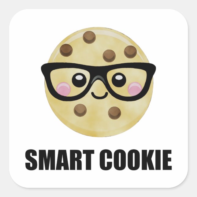 Adesivo Quadrado Smart Cookie Funny (Frente)