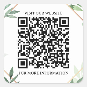 Adesivo Quadrado Smart Square: Autocolante de código QR comercial