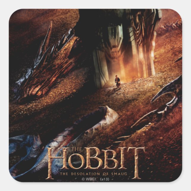 Adesivo Quadrado SMAUG™ Encircles BILBO BAGGINS™ (Frente)