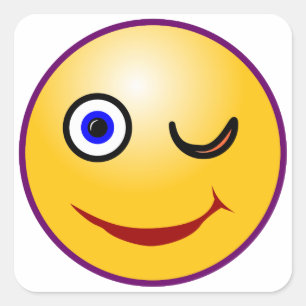 Adesivo Quadrado Smilie piscada twinkle