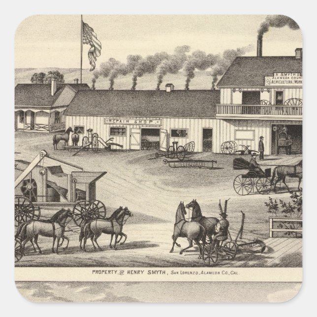 Adesivo Quadrado Smyth, propriedades Adams (Frente)