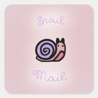 Adesivo Quadrado Snail mail stickers 