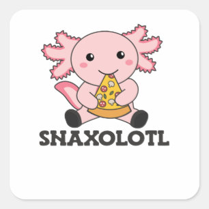 Adesivo Quadrado Snaxolotl Axolotl Pizza Adora Animais Doentes