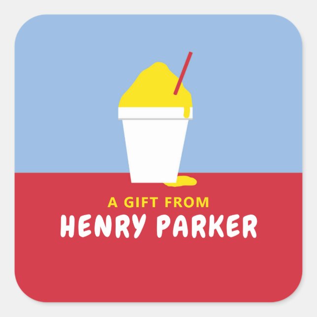 ADESIVO QUADRADO SNOBALL (VERMELHO) (Frente)