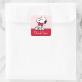 Adesivo Quadrado Snoopy | Little Sweetheart Baby Shower Square Stic