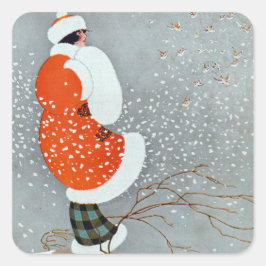 Adesivo Quadrado Snow Buntings - Will Hammell 