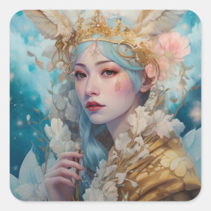 Adesivo Quadrado Snow Queen Fantasy Art