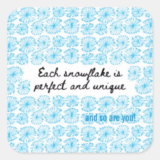 Adesivo Quadrado Snowflake Sticker