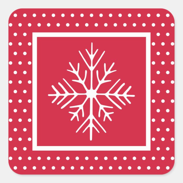 Adesivo Quadrado Snowflake Stickers (Frente)