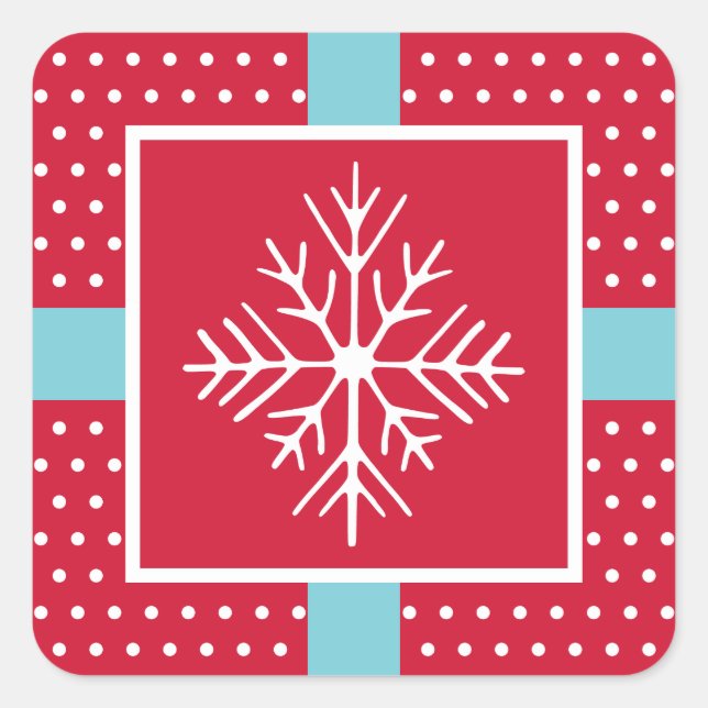 Adesivo Quadrado Snowflake Stickers (Frente)