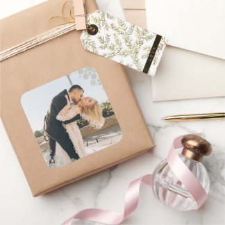 Adesivo Quadrado Snowflakes Adorava Joy Kisses Foto Casamento