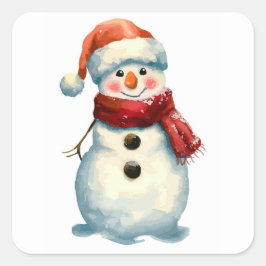 Adesivo Quadrado Snowman