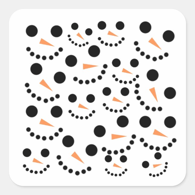 Adesivo Quadrado Snowman (Frente)