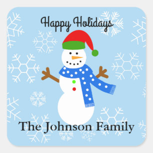 Adesivo Quadrado Snowman #1 Stickers