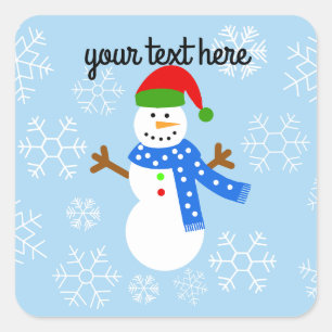 Adesivo Quadrado Snowman nº 1-4 Stickers