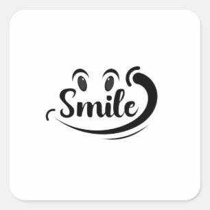 Adesivo Quadrado Só Sorria Continue Sorrindo Sorria Mais Continue S