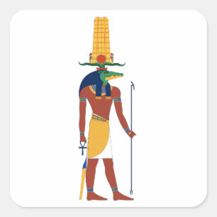 Adesivo Quadrado Sobek Crocodilo Deus