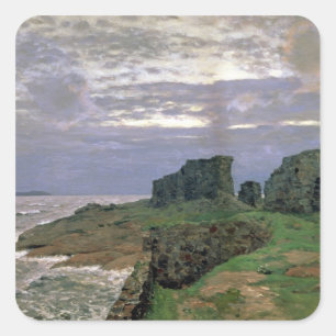 Adesivo Quadrado Sobras de dias pesados, crepúsculo, Finlandia,