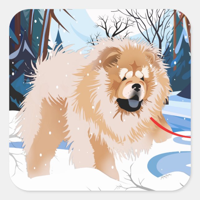 Adesivo Quadrado SOBRE O RIO VÍRUS Vinhetas de Vaca Vermelha 2 tama (Frente)