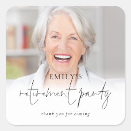 Adesivo Quadrado Sobreposição de Fotografias Elegante Obrigado Fest