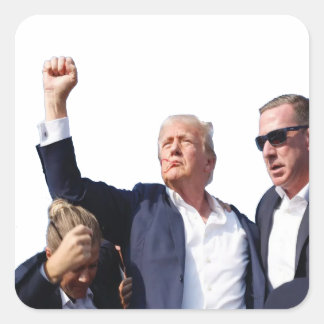 Adesivo Quadrado Sobrevivente Trump! Devolva a América 2024