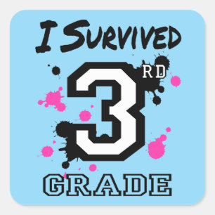 Adesivo Quadrado Sobrevivi ao 3º ano