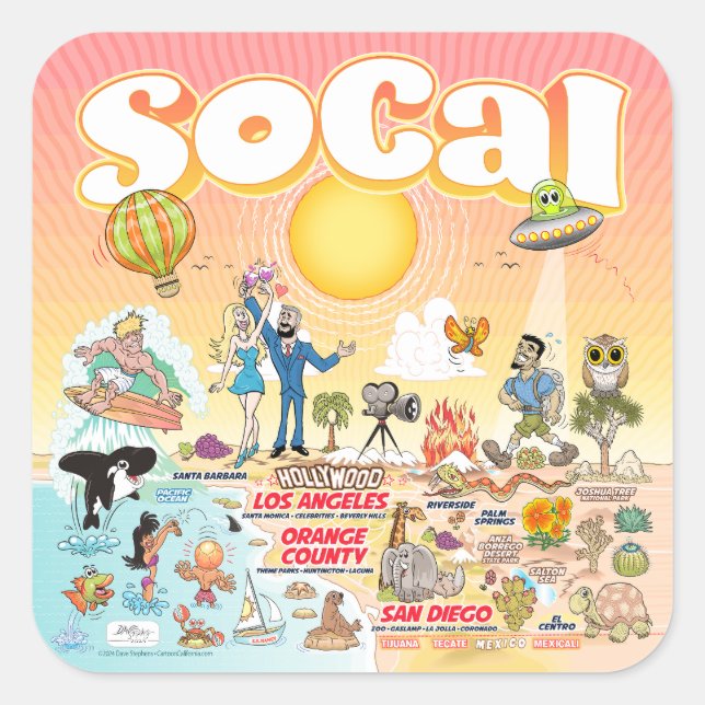 Adesivo Quadrado SoCal (Frente)