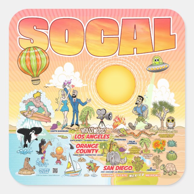 Adesivo Quadrado SoCal (Frente)