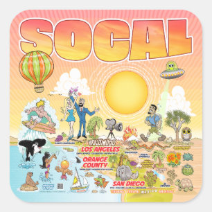 Adesivo Quadrado SoCal