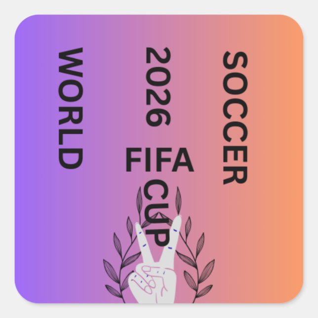 ADESIVO QUADRADO SOCCER WORLD CUP 2026 (Frente)