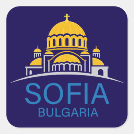 Adesivo Quadrado Sofia Bulgária União Europeia