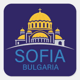 Adesivo Quadrado Sofia Bulgária União Europeia
