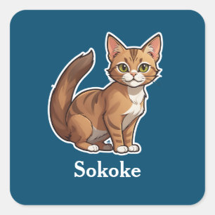 Adesivo Quadrado Sokoke