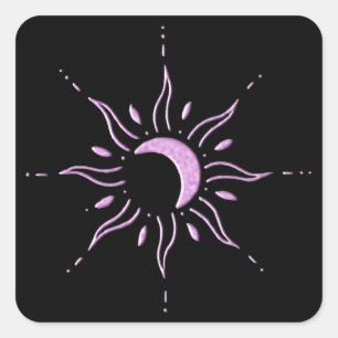 Adesivo Quadrado Sol Rosa