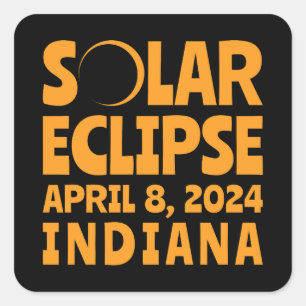 Adesivo Quadrado Solar Eclipse 2024 Indiana