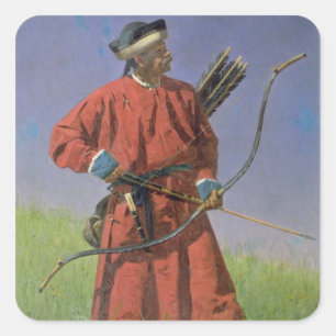 Adesivo Quadrado Soldado de Bokharan, 1873