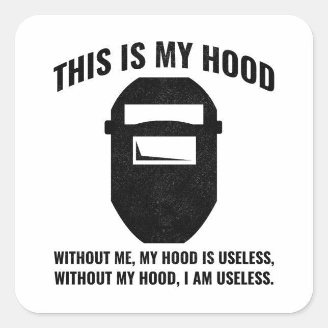 Adesivo Quadrado Soldador Soldadura de metal ferragem Engraçado (Frente)