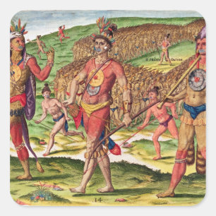 Adesivo Quadrado Soldados de Outina Marching para cortar