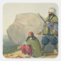 Soldados de Pé Afghaun em seu vestido de inverno, 