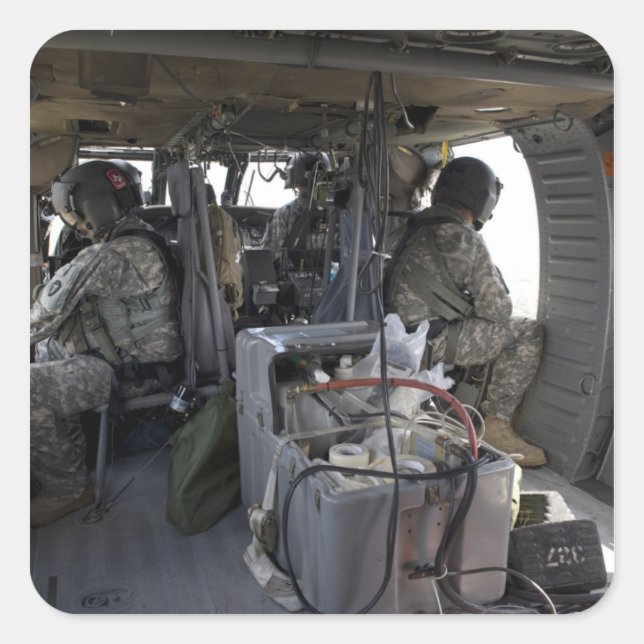 Adesivo Quadrado soldados vigiam por perigo (Frente)