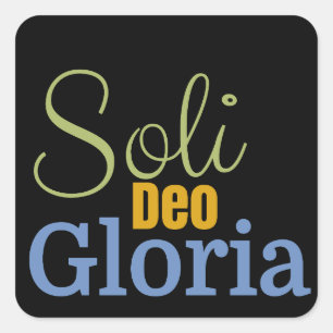 Adesivo Quadrado Soli Deo Gloria