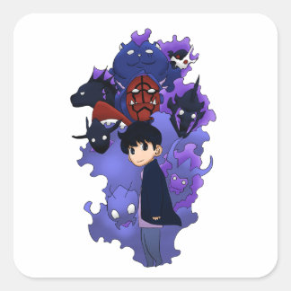 Adesivo Quadrado Solo leveling inspired chibi