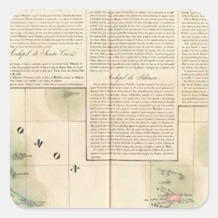 Adesivo Quadrado Solomon Island Oceania nenhuns 33