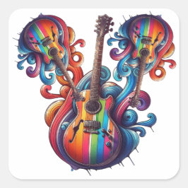 Adesivo Quadrado Som de Drill